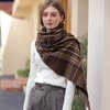 Anna-Kaci Women's Plaid Scarf with Soft Woven Fabric Classic Check Pattern and Cozy Wrap Design - 2 of 3