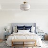 KWPZQEB 15.75" Modern Ceiling Light, Classic Fabric Linen Shade Design, Flush-Mount Fixture for Living Room, Bedroom, Dining Room(Bulb Not Included) - 3 of 4