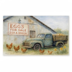 Stupell Industries Eggs For Sale Farmhouse Printed Outdoor Door Mat, design by Antony Smith, 18"x30" - 1 of 4