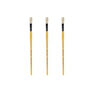 Mimik Hog Professional Synthetic Hog Bristle Paint Brush- Versatile Alternative to Natural Hog Hair Paint Brushes for Oil Painting, Acrylics, Inks, - 1 of 4