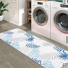 Botanical Washable Rug – Blue Low Pile Carpet, Non-Shedding, Stain & Slip Resistant, Easy-Clean for Living Room or High Traffic Areas - 2 of 4