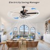 52-inch Blade Dark Wood Ceiling Fan with Lights (No Included Bulb) - 4 of 4