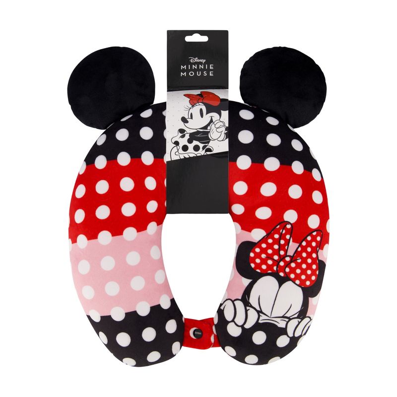Minnie Mouse 3 Color Polka Dot Ears Travel Neck Pillow, 4 of 5