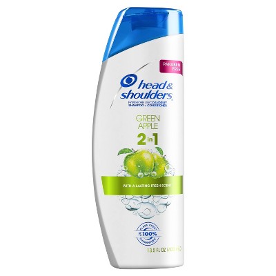 Head & Shoulders Green Apple Anti-Dandruff Paraben Free 2 In 1 Shampoo and Conditioner - 13.5 fl oz