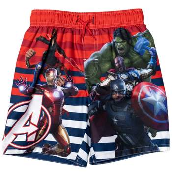 Marvel Avengers Black Panther Captain America Thor Iron Man Hulk Swim Trunks Bathing Suit Toddler to Big Kid 