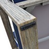 Courtyard Casual Driftwood Gray Teak Modern North Shore Outdoor Club Chair with Cushions - 4 of 4