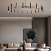 YIYIBYUS 57In Black Flower-Shape Branch Chandelier Metal Pendant - 3 of 4