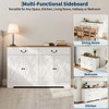COZONY Farmhouse Console Table with Drawers, Wood Grain Storage Cabinet for Entryway and Living Room - 3 of 4