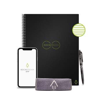 Core Smart Spiral Reusable Notebook Lined 32 Pages 8.5"x11" Letter Size Eco-Friendly Notebook - Rocketbook