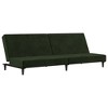 vidaXL 2-Seater Sofa Bed Dark Green Velvet - 2 of 4