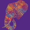 Women's Design By Humans Elephant (Majestic) By kase Racerback Tank Top - 2 of 3