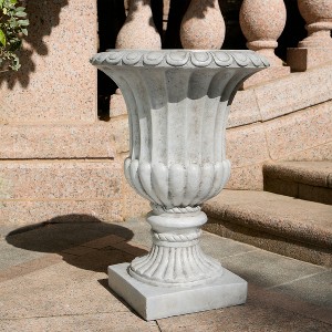 Christopher Knight Home Elyra Outdoor Mid-Century Modern Handcrafted Garden Urn - 1 of 4
