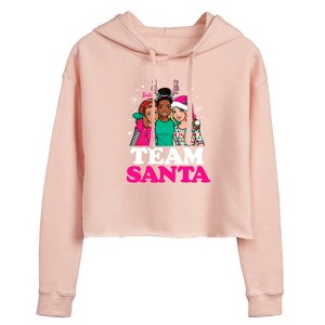 Women's - Barbie - Holidays & Christmas Cropped Graphic Hoodie - 1 of 3
