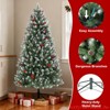 4FT/5FT/6FT/7FT Prelit Christmas Tree w/Lights - Premium Artificial Christmas Tree w/ Pine Cones & Berries Easy Assembly - 4 of 4
