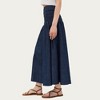 Anna-Kaci Women’s Denim Maxi Skirt with Smocked Waist Detail and Soft Structured A-Line Shape for Comfortable Movement - 3 of 4