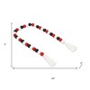 HomeRoots 40" Black Red And White Wood Hand Painted Decorative Tassel - 3 of 4