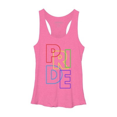 Adult Design By Humans Pride Sleek Text By MANGAZaB Racerback Tank Top