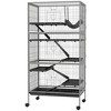 PawHut Small Animal Cage, Ferret Cage, Large Chinchilla Cage with Hammock & Heavy-Duty Steel Wire, Small Animal Habitat with Tray - image 4 of 4