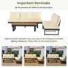 Outdoor Modular Sofa Set with Recliners, Patio Conversation Set Patio Seating Group Outdoor Daybed,Coffee Table for Patio,Garden - 4 of 4