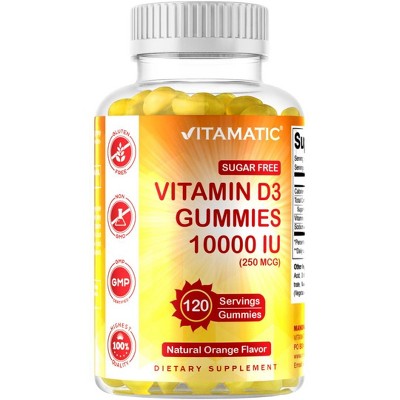 Sugar Free Vitamin D3 10000 IU 120 Gummies
