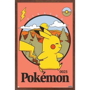 Trends International Pokémon - Pikachu Outdoor Adventure Framed Wall Poster Prints - 1 of 4