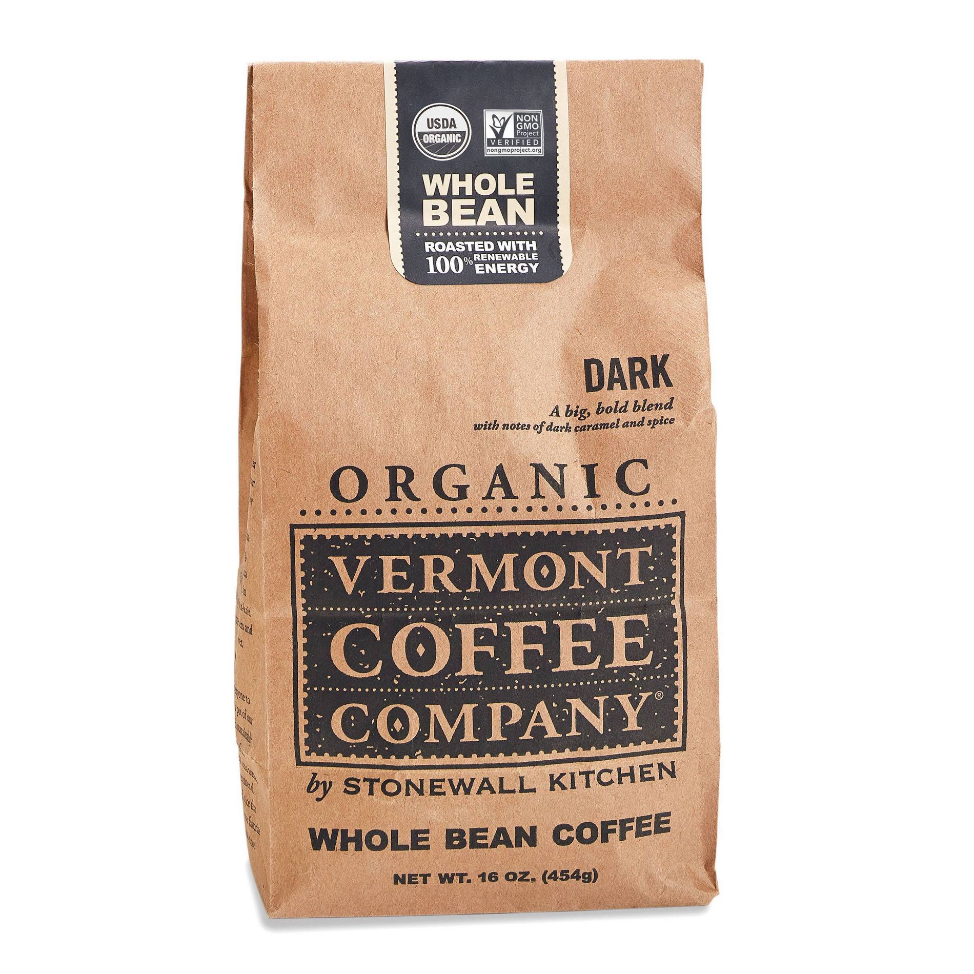 Vermont Coffee Company Organic Dark Whole Bean Coffee - 16oz