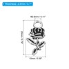 Unique Bargains Alloy  Elegant Sophisticated Jewelry Making Mini Rose Flower Pendants 50 Pcs - 2 of 4