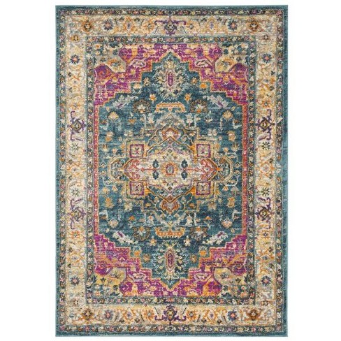 Madison MAD202 Power Loomed Area Rug - Two Piece - Blue/Multi - 5'-0" x 7'-0" and 2'-6" x 4' - Safavieh - image 1 of 4