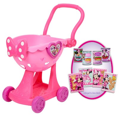 minnie happy helpers bowtique shopping cart pink