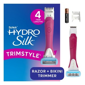 Schick Hydro Silk TrimStyle Women's Razor with Bikini Trimmer - 1 Razor Handle & 1 Refill - 1 of 4