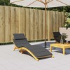 vidaXL Sun Lounger Cushion Sunbed Seating Pad Outdoor Patio Garden Fabric - Melange Anthracite - 3 of 4