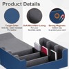 Unique Bargains Leather Magnetic Closure Trading Card Storage Box with 10 Pcs Dividers - 3 of 4