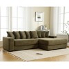 NicBex Couches for Living Room 2-Piece L-Shaped Sofa Corduroy Upholstered Sofa Left Chaise Daybed with Armrests and 8 Throw Pillows - 2 of 4