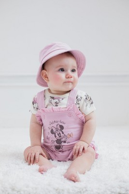 Sesame Street Elmo Infant Baby Boys French Terry Short Overalls T-Shirt And Hat 3 Piece Outfit Set Red / White 12 Months