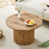 HDZNVF Modern Circular Coffee Table With A Diameter Of 27.5 Inches - 2 of 4