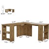 Tribesigns 59" L Shaped Executive Desk, Wooden Corner Computer Desk Home Office Desk - 3 of 4