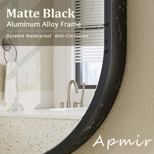Apmir Oval High-Strength Tempered Glass and Aluminum Alloy Framed French Cleat Mounted Wall Decor Bathroom Vanity Mirror with 5-Year Warranty - 1 of 4
