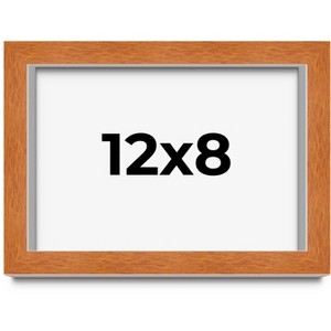 PosterPalooza | Photo Size Modernist Brown Picture Frame - UV Acrylic, Foam Board Backing, Hanging Hardware - 1 of 4