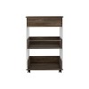 Grungis Kitchen Island Cart with 5-Shelf,Kitchen Island with 1-Drawer Kitchen Cart,Island Table for Kitchen - 4 of 4