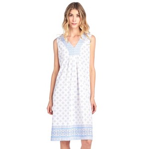 Casual Nights Women's Fancy Lace Floral/Embroidered Sleeveless Nightgown - 1 of 4
