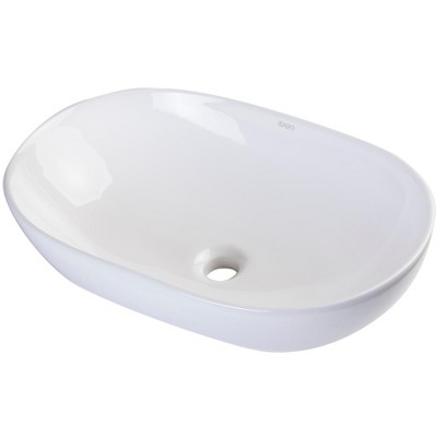 ALFI EAGO BA352  23Inch OVAL CERAMIC ABOVE MOUNT BATHROOM BASIN VESSEL SINK