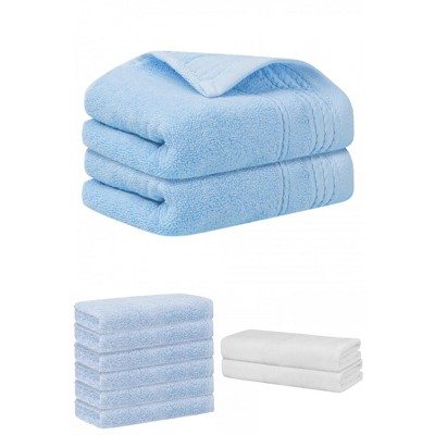 REGALWOVEN Striped Soft Absorbent Bathroom Cotton Towel Set 3 Pcs
