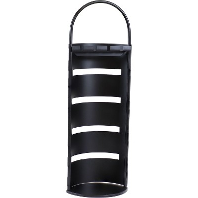 Modern Black Carbon Steel Fireplace Tool Set with Stainless Steel Handles