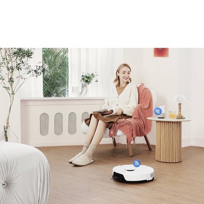 Roborock S8 White Cordless Robot Vacuum and Mop with Smart Mapping