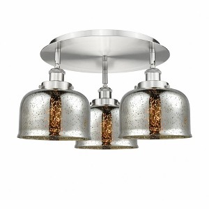 Bell - 3 Light Flush Mount In Art Deco Style-9.25 Inches Tall and 19.75 Inches Wide - 1 of 1