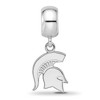Black Bow Jewelry Sterling Silver Michigan State Spartans NCAA Bead Charm - 3 of 4