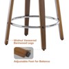 Bekrvio 26” Swivel Counter Height Bar Stools with Backs,Linen Fabric Upholstered,Walnut Wood Legs - Mid-Century Modern for Kitchen Island - 3 of 4