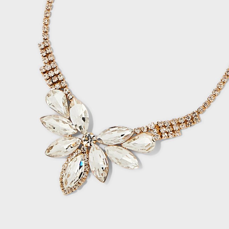 Cluster Marquise Stone Necklace - Gold, 4 of 5