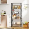 Costway 1/2 PCS 5-Tier Bookshelf, Industrial Tall Bookcase with Open Storage Shelves & Metal Frame Oak - 4 of 4