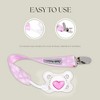 Dodo Babies Pacifier Clip by Pack of 4 + Pacifier Case, Premium Quality for Girls Modern Designs Universal Holder - 4 of 4